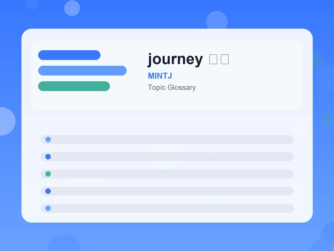 MINTJ journey 意味 guide visual