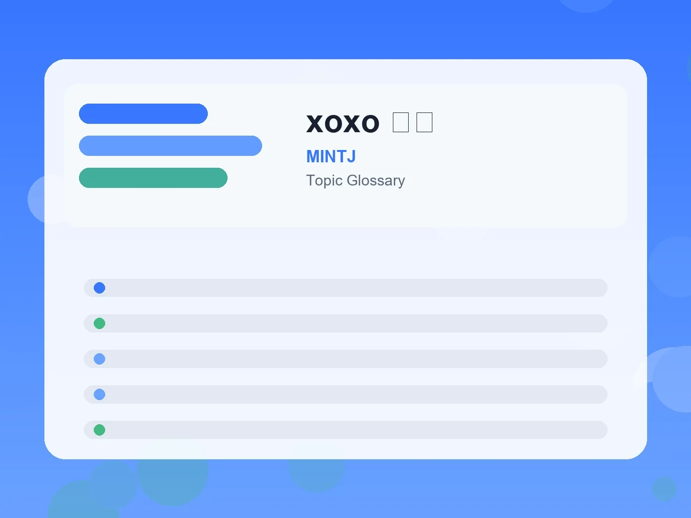 MINTJ xoxo 意味 guide visual